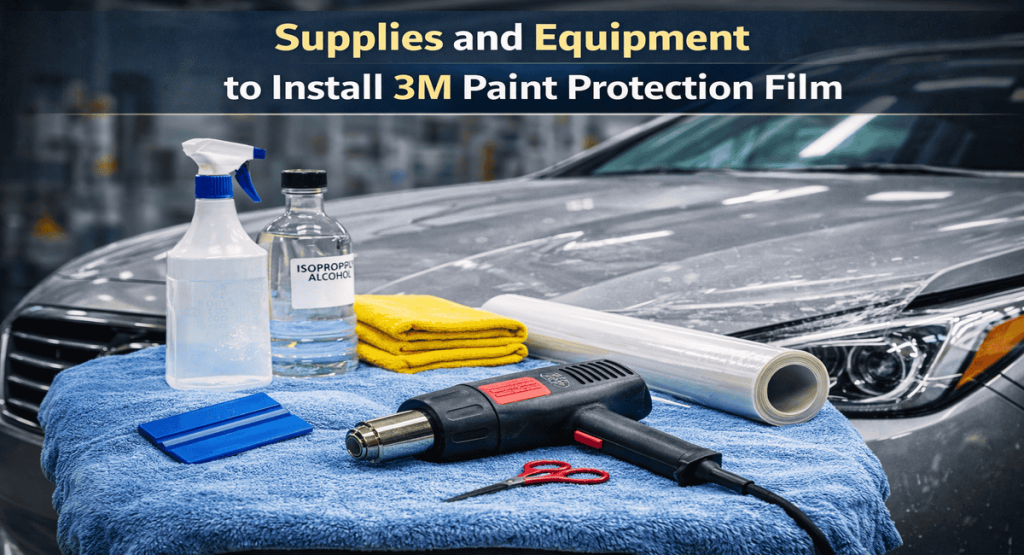 Supplies and Equipment to Install 3M Paint Protection Film